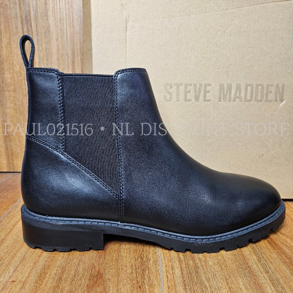 STEVE MADDEN Women's Lorali Slip-On Short Boots ~ Black ~ Various Sizes